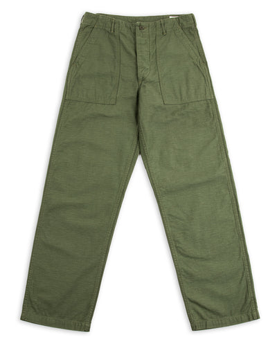 OrSlow Fatigue Pants - Regular Fit - Olive Reverse Sateen - Standard & Strange