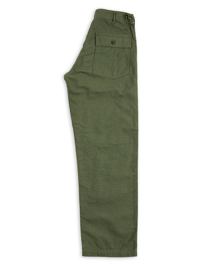 OrSlow Fatigue Pants - Regular Fit - Olive Reverse Sateen - Standard & Strange