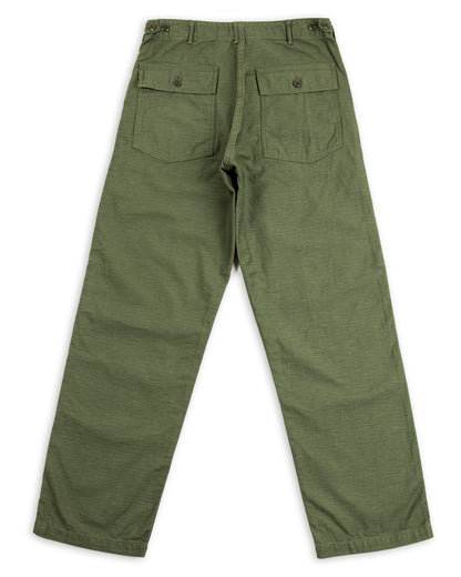 OrSlow Fatigue Pants - Regular Fit - Olive Reverse Sateen - Standard & Strange
