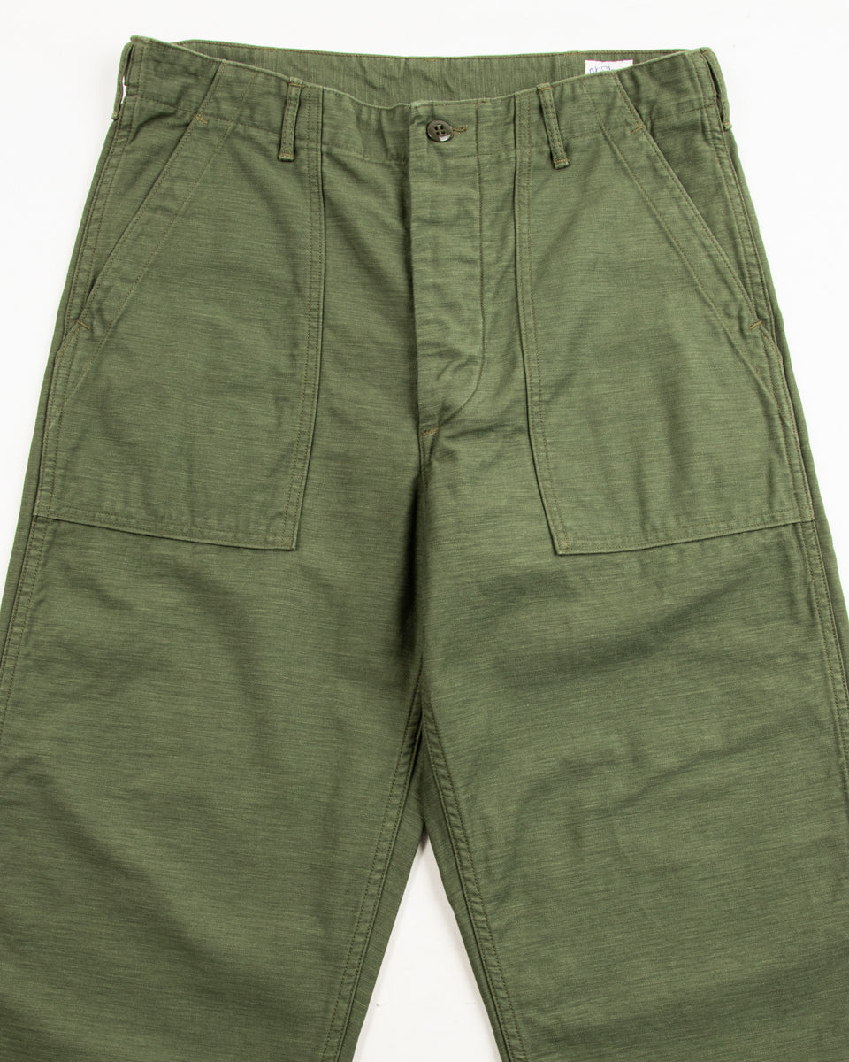 OrSlow Fatigue Pants - Regular Fit - Olive Reverse Sateen - Standard & Strange