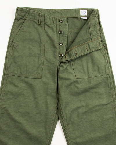 OrSlow Fatigue Pants - Regular Fit - Olive Reverse Sateen - Standard & Strange