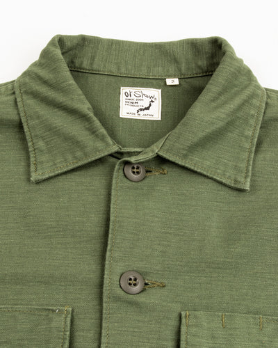 OrSlow Fatigue Shirt - Olive Reverse Sateen - Standard & Strange