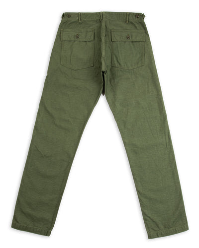 OrSlow Slim Fit Fatigue Pants - Olive Reverse Sateen - Standard & Strange