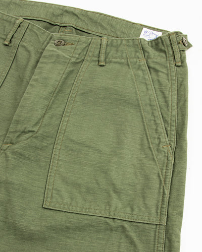 OrSlow Slim Fit Fatigue Pants - Olive Reverse Sateen - Standard & Strange