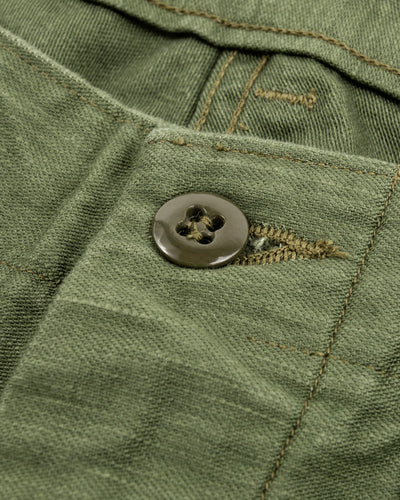 OrSlow Slim Fit Fatigue Pants - Olive Reverse Sateen - Standard & Strange