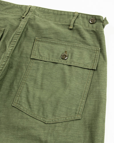 OrSlow Slim Fit Fatigue Pants - Olive Reverse Sateen - Standard & Strange