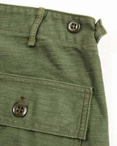 OrSlow Slim Fit Fatigue Pants - Olive Reverse Sateen - Standard & Strange