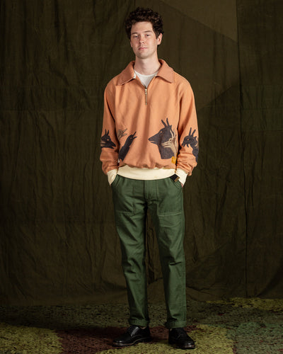 OrSlow Slim Fit Fatigue Pants - Olive Reverse Sateen - Standard & Strange