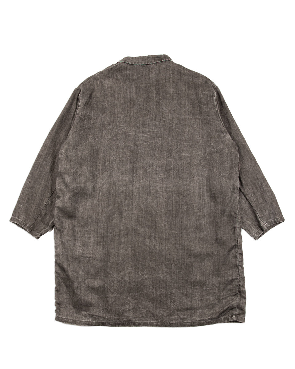 OrSlow Sumi Dyed Linen Shop Coat - Charcoal Gray - Standard & Strange