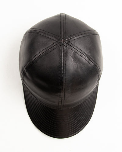 Papa Nui A-26 Cap - Black Shinki Horsehide - Standard & Strange