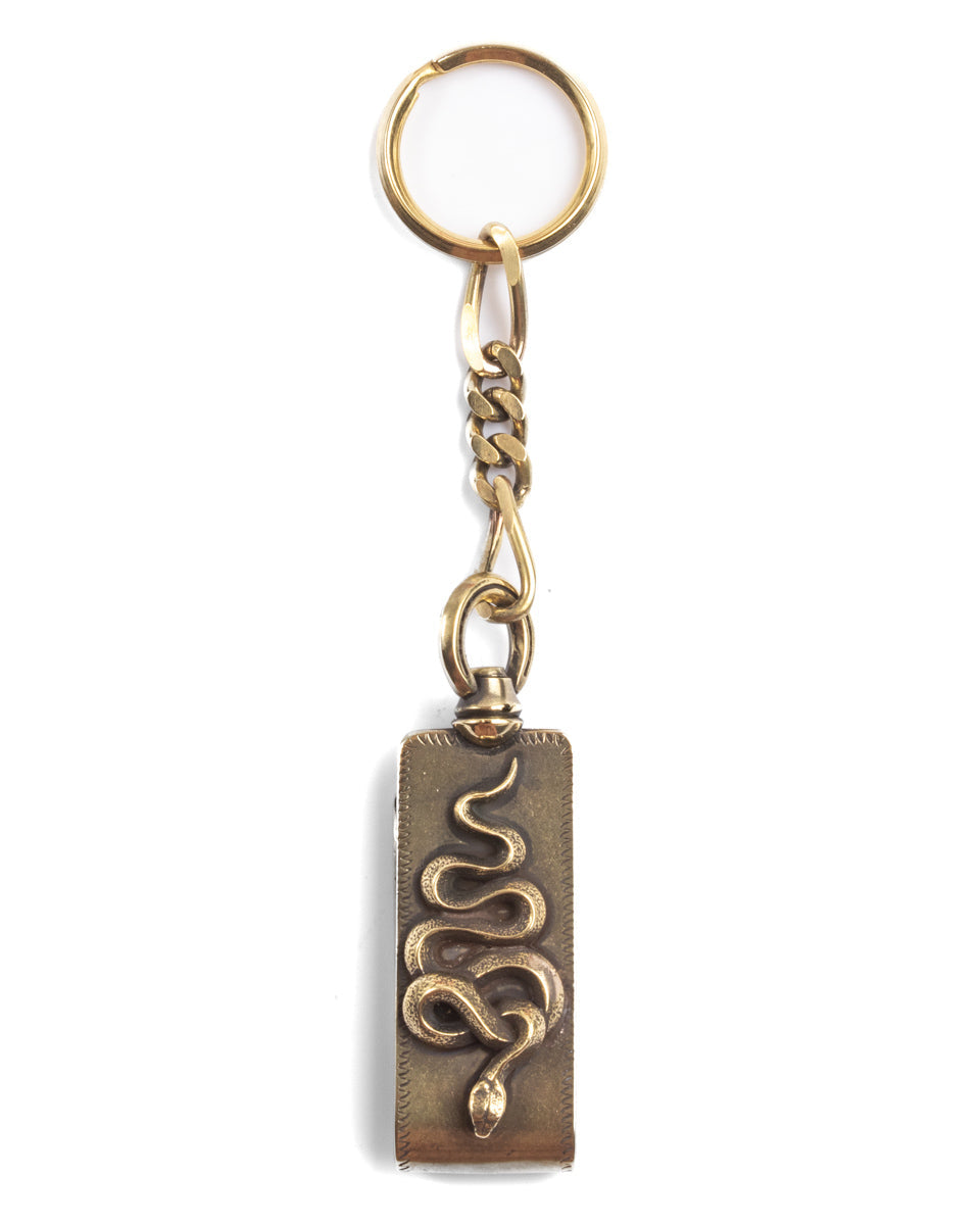 Snake Clip Type Keychain - Brass