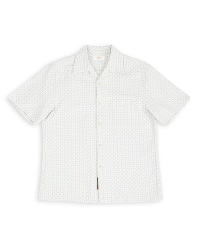 Prequel S&S x Prequel Short Open Collar Shirt - Beige Classic Dobby Check - Standard & Strange