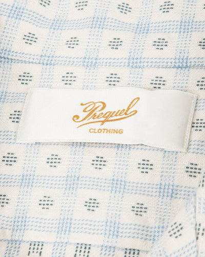 Prequel S&S x Prequel Short Open Collar Shirt - Beige Classic Dobby Check - Standard & Strange