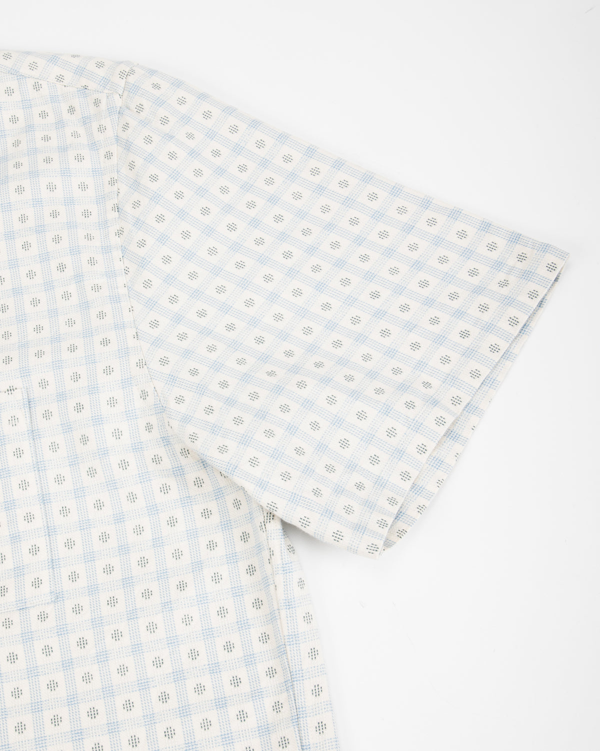 Prequel S&S x Prequel Short Open Collar Shirt - Beige Classic Dobby Check - Standard & Strange