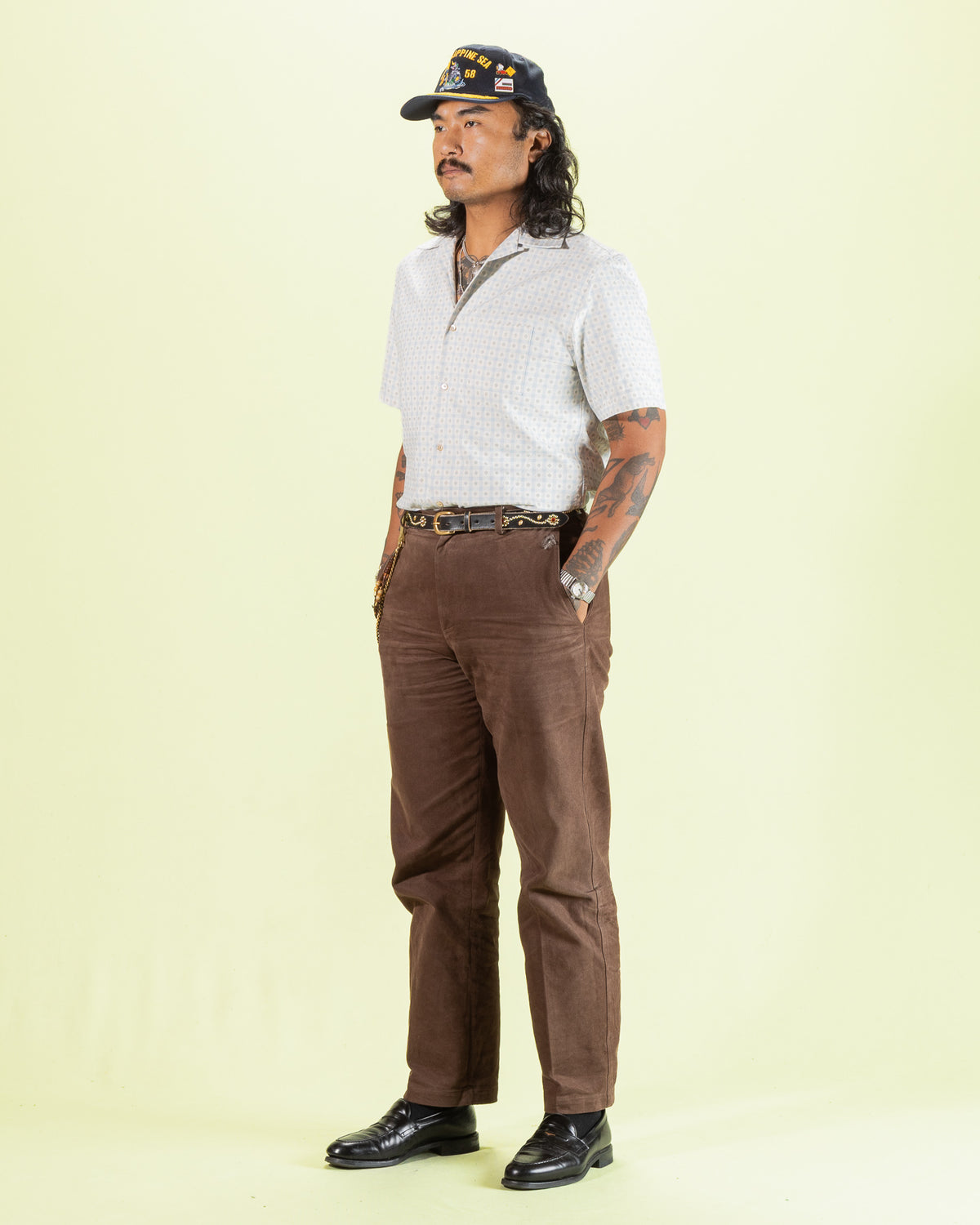 Prequel S&S x Prequel Short Open Collar Shirt - Beige Classic Dobby Check - Standard & Strange