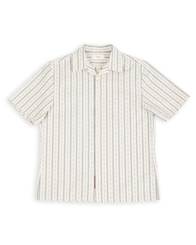 Prequel S&S x Prequel Short Open Collar Shirt - Beige Classic Riviera Stripe - Standard & Strange