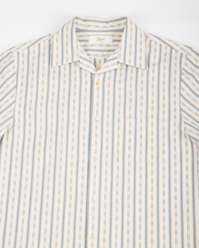 Prequel S&S x Prequel Short Open Collar Shirt - Beige Classic Riviera Stripe - Standard & Strange