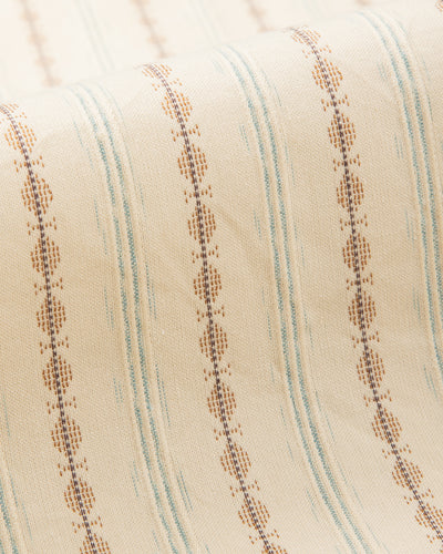 Prequel S&S x Prequel Short Open Collar Shirt - Beige Double Woven Dobby Stripe - Standard & Strange