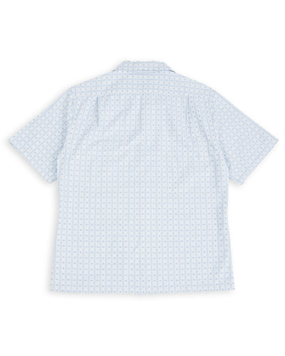 Prequel S&S x Prequel Short Open Collar Shirt - Blue Classic Dobby Check - Standard & Strange