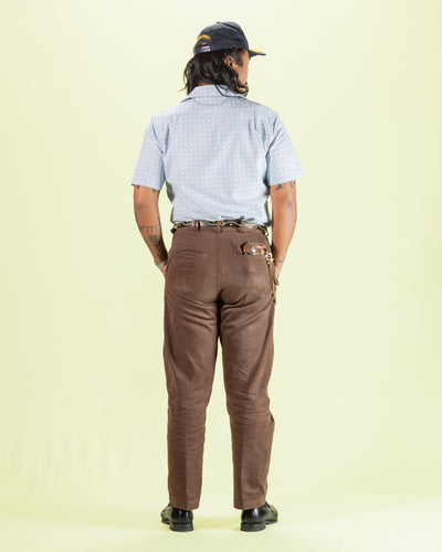 Prequel S&S x Prequel Short Open Collar Shirt - Blue Classic Dobby Check - Standard & Strange