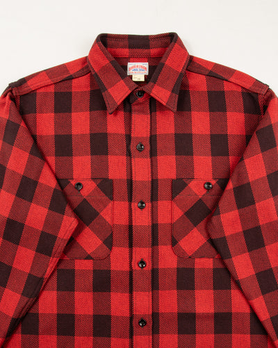 The Real McCoy's 8HU Twisted-Yarn Buffalo Check Flannel Shirt - Red/Black - Standard & Strange