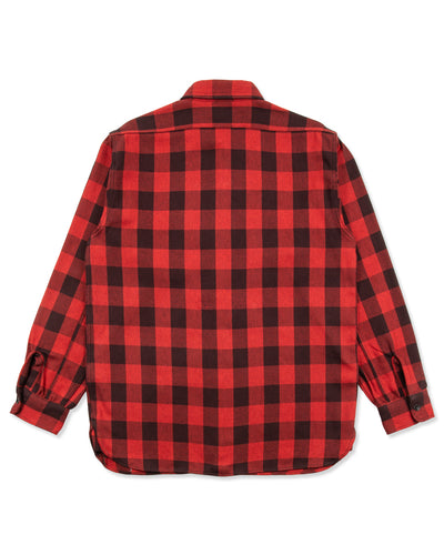 The Real McCoy's 8HU Twisted-Yarn Buffalo Check Flannel Shirt - Red/Black - Standard & Strange