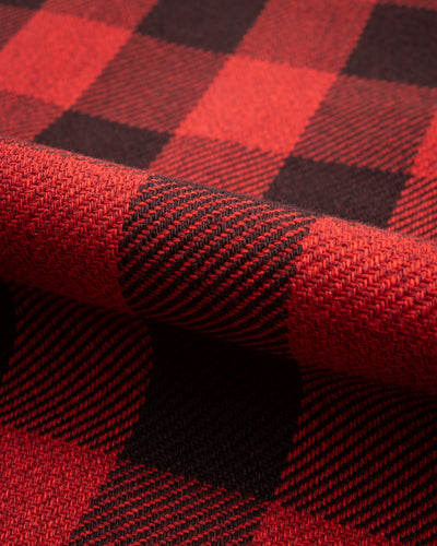 The Real McCoy's 8HU Twisted-Yarn Buffalo Check Flannel Shirt - Red/Black - Standard & Strange