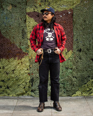 The Real McCoy's 8HU Twisted-Yarn Buffalo Check Flannel Shirt - Red/Black - Standard & Strange