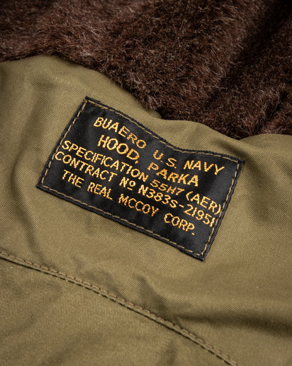 The Real McCoy's AL-1 / HOOD, PARKA - Olive - Standard & Strange