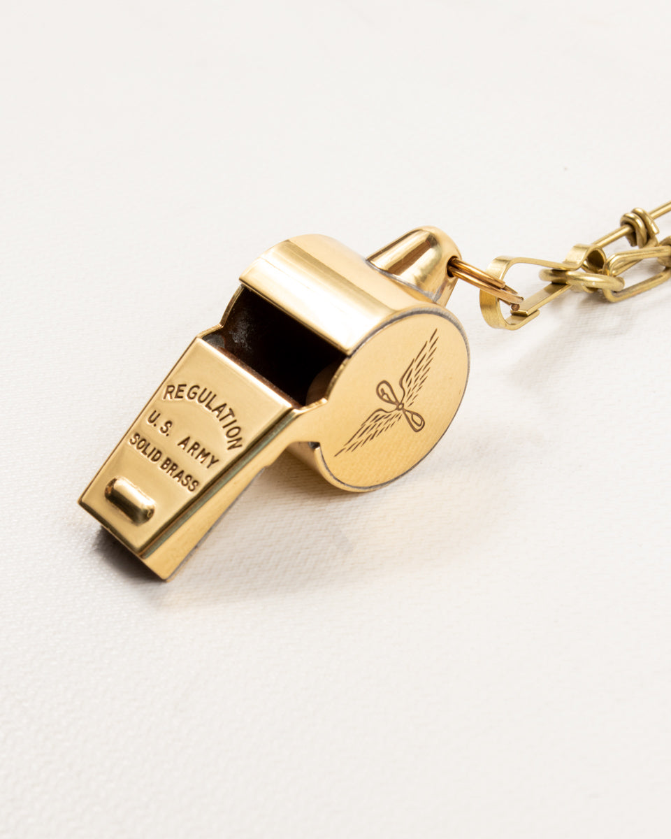 The Real McCoy's Aviator Whistle - Brass - Standard & Strange