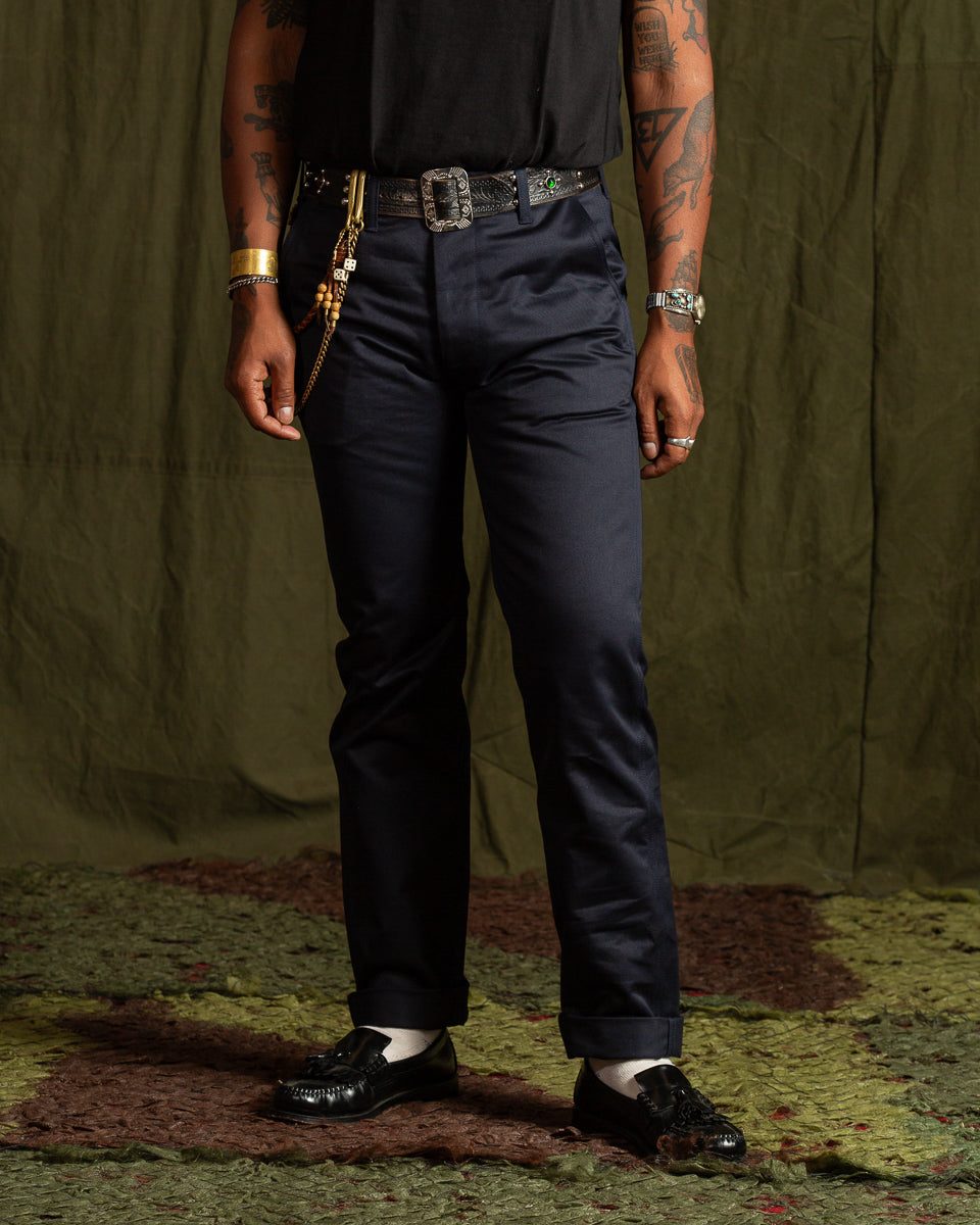 The Real McCoy's Blue Seal Chinos - Navy - Standard & Strange