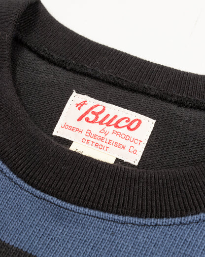 The Real McCoy's Buco Heavy Stripe Racing Jersey - Black/Blue - Standard & Strange
