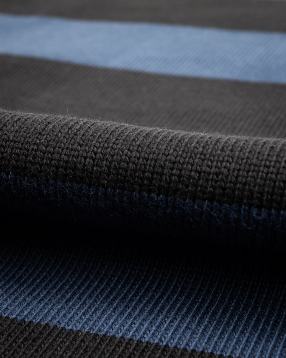 The Real McCoy's Buco Heavy Stripe Racing Jersey - Black/Blue - Standard & Strange