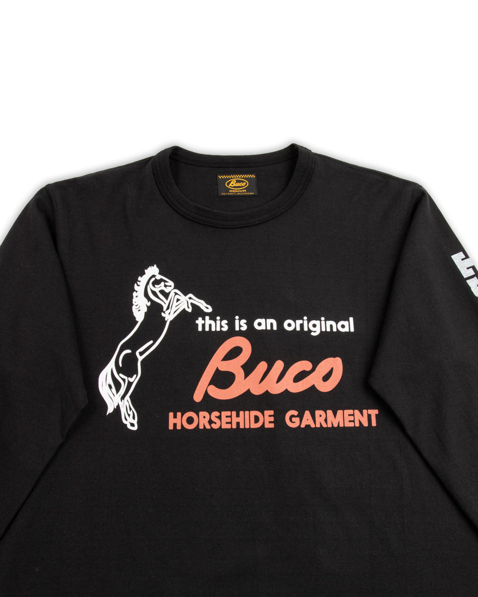 The Real McCoy's Buco L/S Tee / Original Buco - Black – Standard