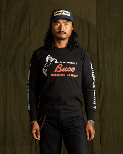 The Real McCoy's Buco L/S Tee / Original Buco - Black - Standard & Strange