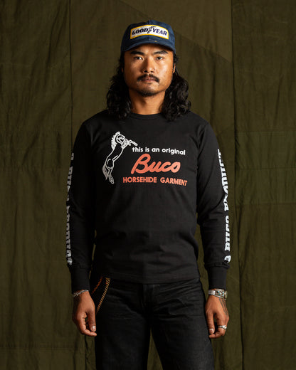 The Real McCoy's Buco L/S Tee / Original Buco - Black - Standard & Strange