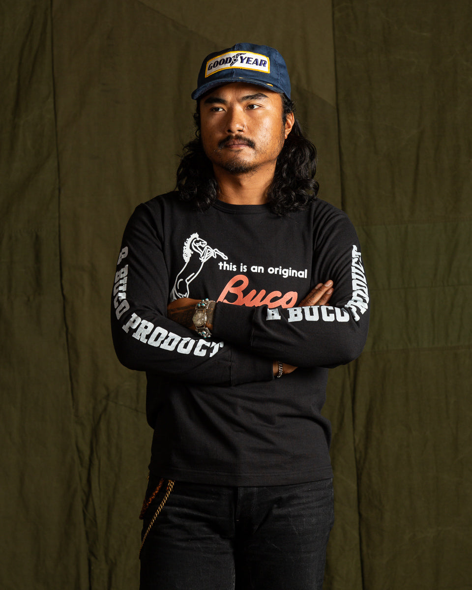 The Real McCoy's Buco L/S Tee / Original Buco - Black - Standard & Strange