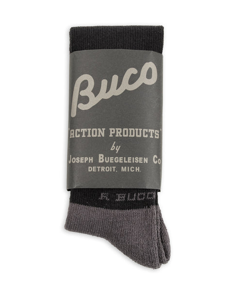 The Real McCoy's Buco Striped Action Socks - Gray/Black - Standard & Strange