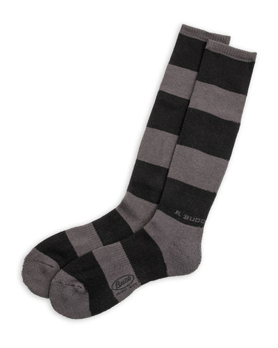 The Real McCoy's Buco Striped Action Socks - Gray/Black - Standard & Strange