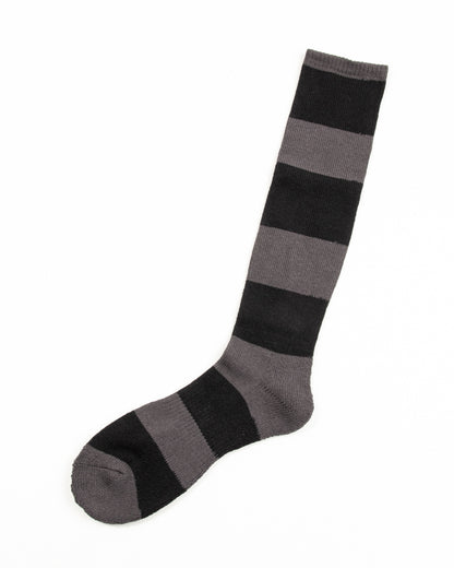 The Real McCoy's Buco Striped Action Socks - Gray/Black - Standard & Strange
