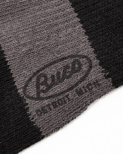 The Real McCoy's Buco Striped Action Socks - Gray/Black - Standard & Strange