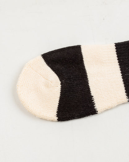 The Real McCoy's Buco Striped Action Socks - White/Black - Standard & Strange