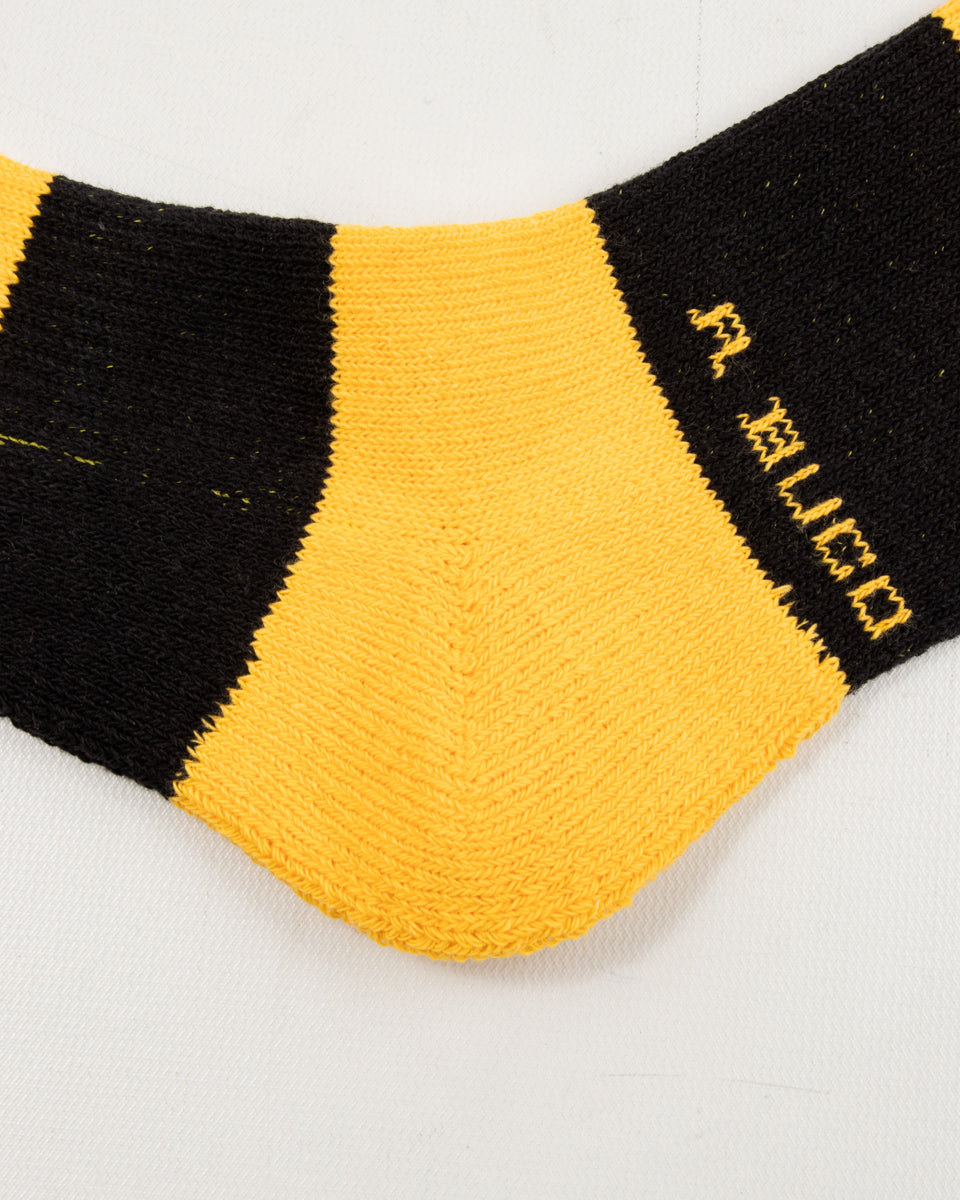 The Real McCoy's Buco Striped Action Socks - Yellow/Black - Standard & Strange