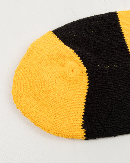 The Real McCoy's Buco Striped Action Socks - Yellow/Black - Standard & Strange
