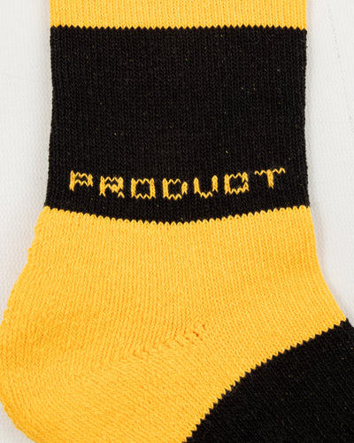 The Real McCoy's Buco Striped Action Socks - Yellow/Black - Standard & Strange