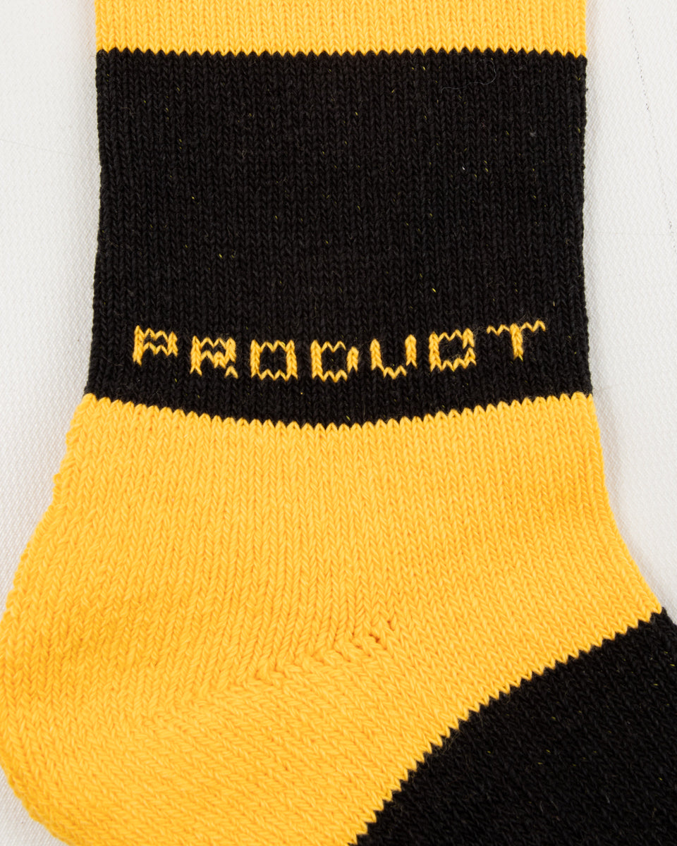 The Real McCoy's Buco Striped Action Socks - Yellow/Black - Standard & Strange