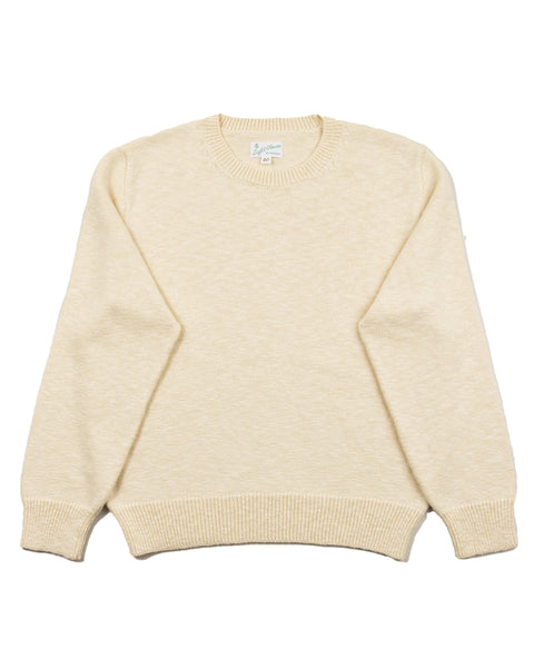 The Real McCoy's Cotton Crewneck Sweater - Ecru - Standard & Strange