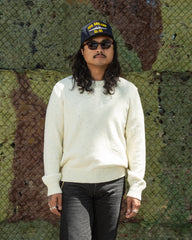 The Real McCoy's Cotton Crewneck Sweater - Ecru - Standard & Strange