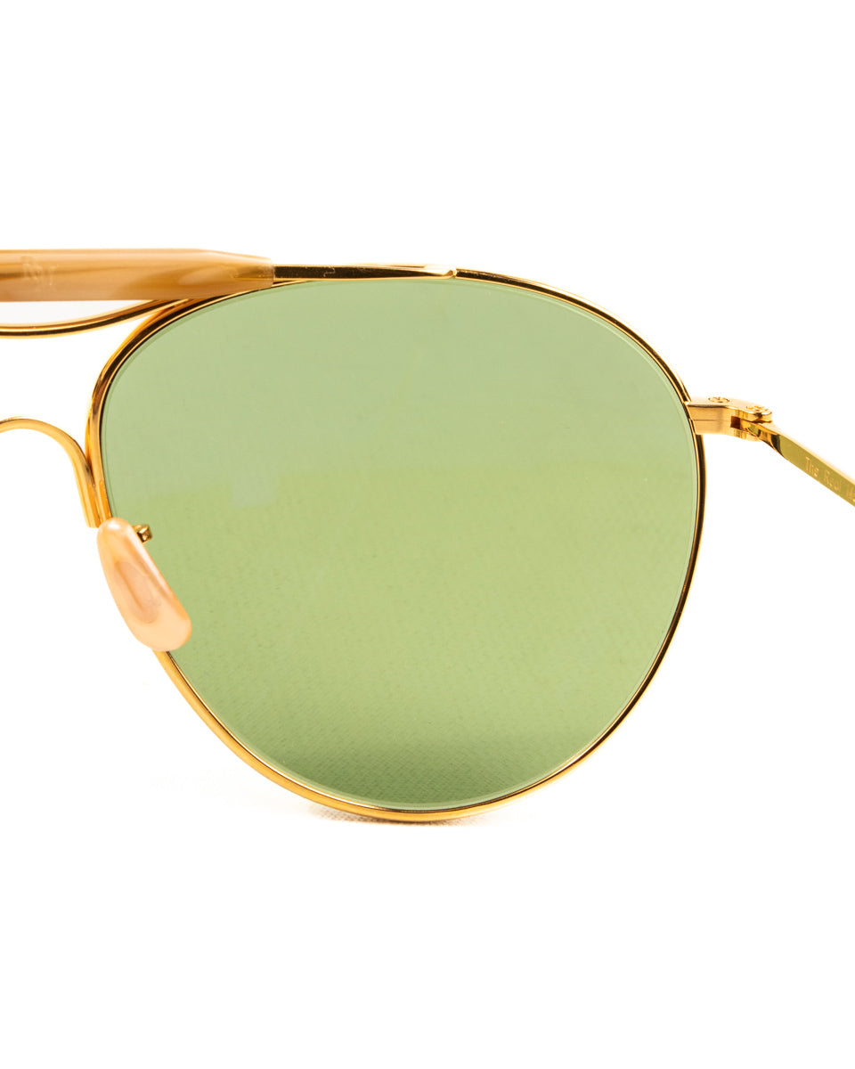 The Real McCoy's Flying Sun Aviator Sunglasses - Gold - Standard & Strange