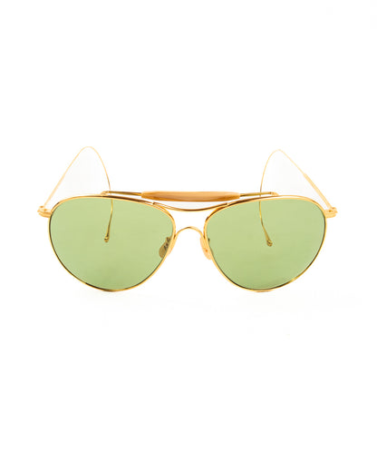 The Real McCoy's Flying Sun Aviator Sunglasses - Gold - Standard & Strange